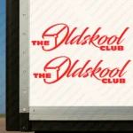 Red The Oldskool Club Truck Body Stickers