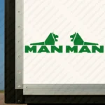 Greece Man Truck Body Stickers, Half Lion with Classic Text Logo