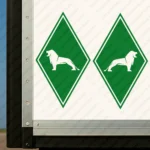 Greece Man Truck Body Stickers, Rhombus with Bold Lion