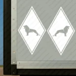 White Man Truck Body Stickers, Rhombus with Bold Lion