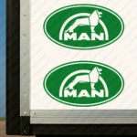 Greece Man Truck Body Stickers, Classic Logo with Lion Inside a Round Frame