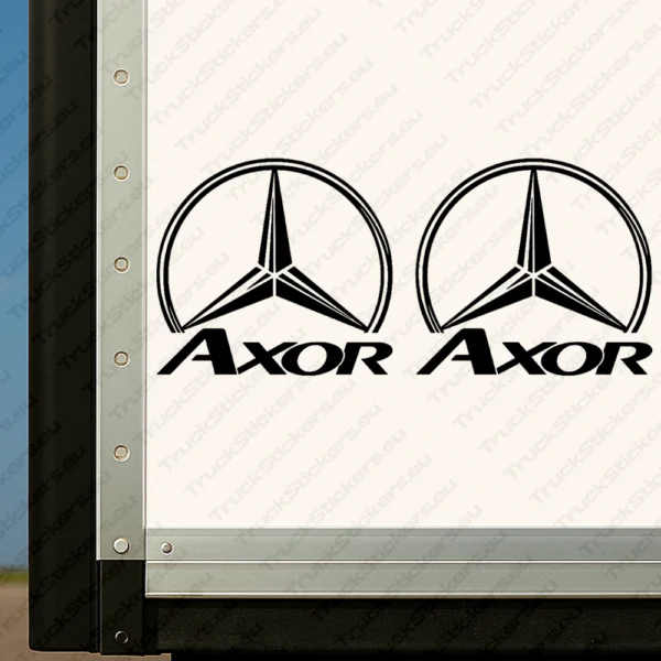 Black Mercedes Truck Body Stickers, Axor with Classic Logo