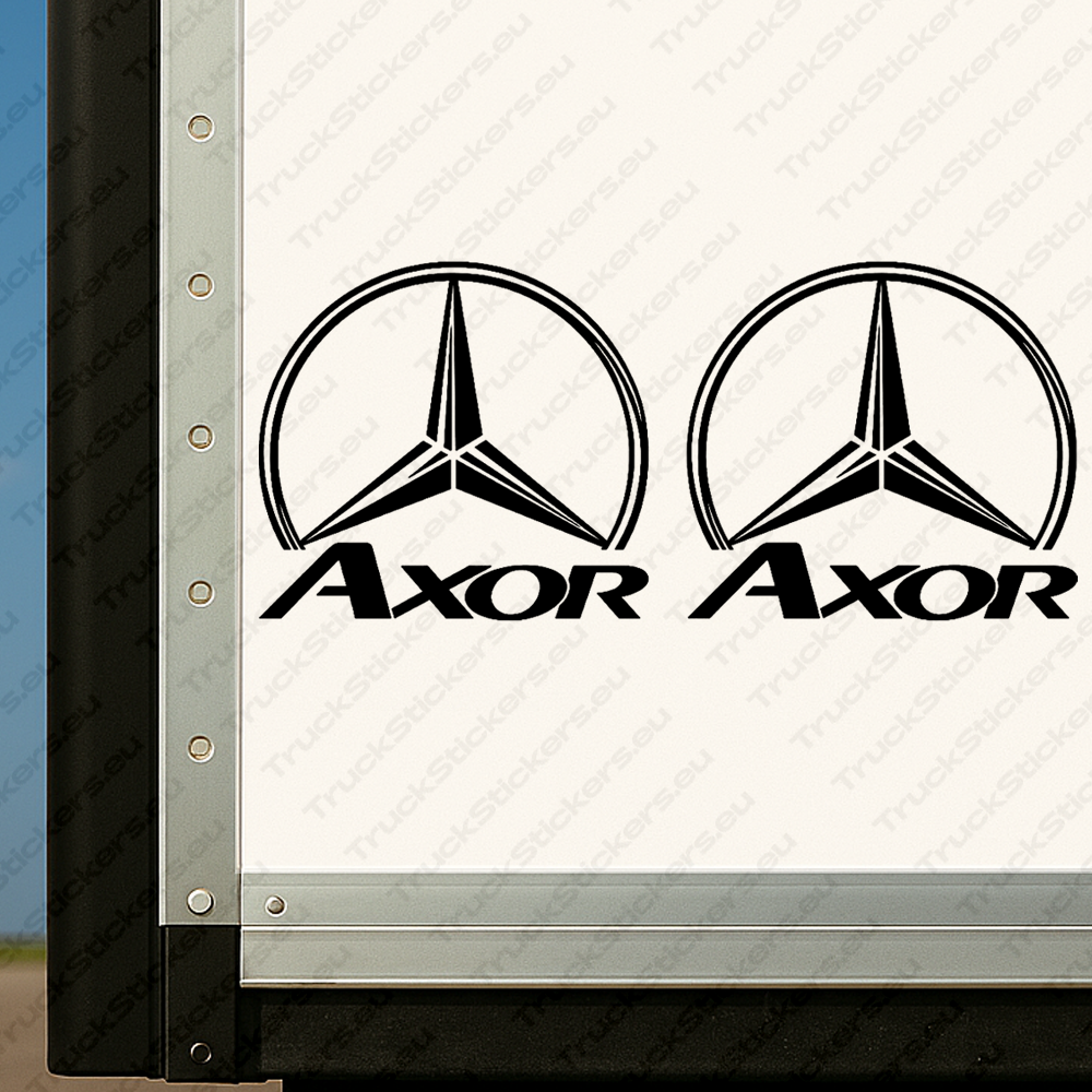 body-sticker-for-trucks-90700-black Black Mercedes Truck Body Stickers, Axor with Classic Logo