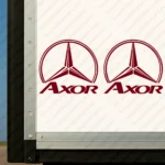 Burgundy Mercedes Truck Body Stickers, Axor with Classic Logo