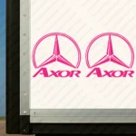 Fuchsia Mercedes Truck Body Stickers, Axor with Classic Logo