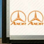 Orange Mercedes Truck Body Stickers, Axor with Classic Logo