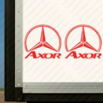 Red Mercedes Truck Body Stickers, Axor with Classic Logo