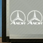 White Mercedes Truck Body Stickers, Axor with Classic Logo