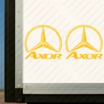 Yellow Mercedes Truck Body Stickers, Axor with Classic Logo