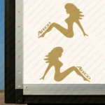 Gold Mercedes Truck Body Stickers, Woman with Atego Logo