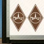 Brown Mercedes Truck Body Stickers, Rhombus with Atego and Bold Classic Logo