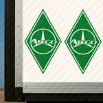 Greece Mercedes Truck Body Stickers, Rhombus with Atego and Bold Classic Logo