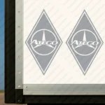Silver Mercedes Truck Body Stickers, Rhombus with Atego and Bold Classic Logo
