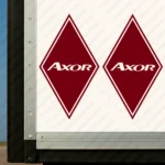 Burgundy Mercedes Truck Body Stickers, Rhombus with Axor