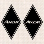 Closeup of Mercedes Truck Body Stickers, Rhombus with Axor