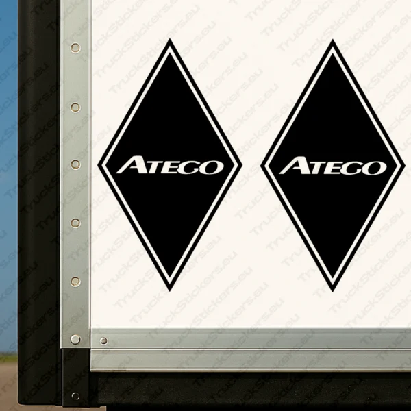 Black Mercedes Truck Body Stickers, Rhombus with Atego