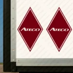 Burgundy Mercedes Truck Body Stickers, Rhombus with Atego