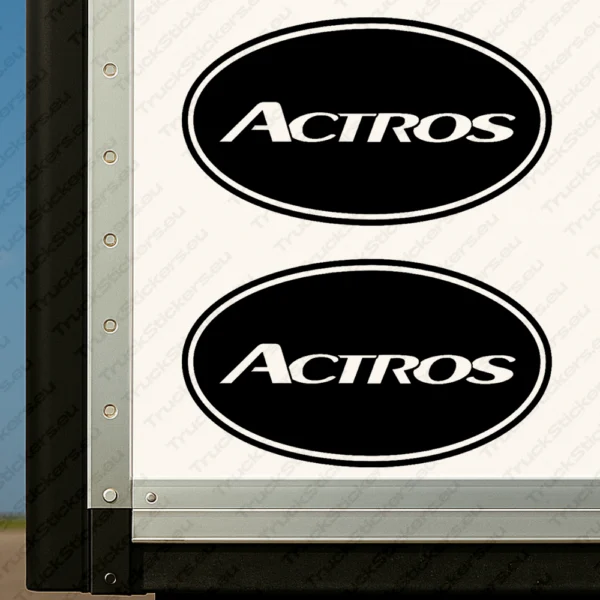 Black Mercedes Truck Body Stickers, Actros Inside Round Frame