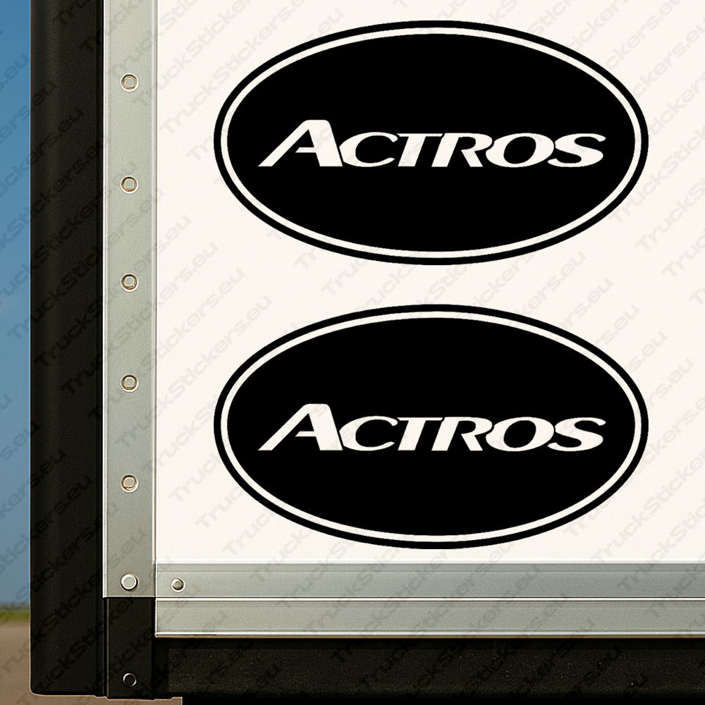 body-sticker-for-trucks-90778-black Black Mercedes Truck Body Stickers, Actros Inside Round Frame