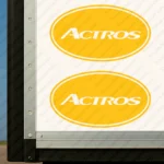 Yellow Mercedes Truck Body Stickers, Actros Inside Round Frame