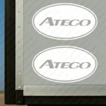 White Mercedes Truck Body Stickers, Atego Inside Round Frame