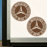 Brown Mercedes Truck Body Stickers, Retro Logo Bold
