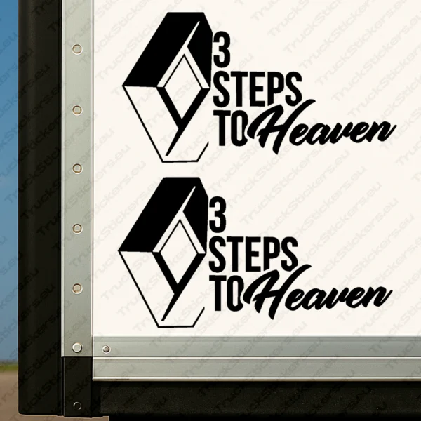 Black Renault Truck Body Stickers, Classic Logo 3 Steps to Heaven