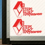 Red Renault Truck Body Stickers, Classic Logo 3 Steps to Heaven