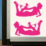 Fuchsia Women Truck Body Stickers