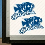 Blue Old Skool Truck Body Stickers