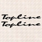 Closeup of Scania Truck Window Sticker, Topline Logo