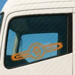 Orange Scania Truck Window Sticker, Topline with Griffin Inside Frame