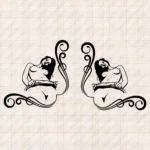 Closeup of Women Truck Window Sticker