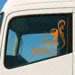 Orange Women Truck Window Sticker