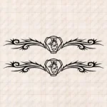 Closeup of Scania Truck Window Sticker, Badge with Griffin and Dynamic Wave Graphics