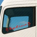 Red Scania Truck Window Sticker, Topline with Griffins