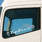 White Scania Truck Window Sticker, Topline with Griffins