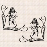 Closeup of Women Truck Window Sticker