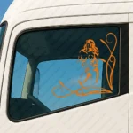 Orange Women Truck Window Sticker