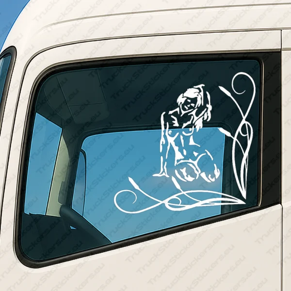 White Women Truck Window Sticker
