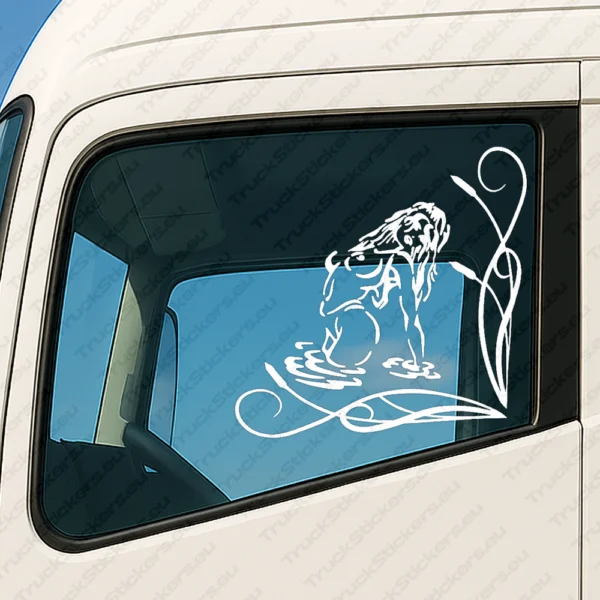 White Women Truck Window Sticker