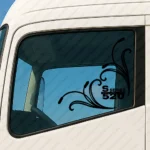 Black Scania Truck Window Sticker S Series 410 with Corner Flourish Graphics