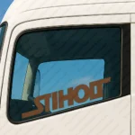 Brown Scania Truck Window Sticker, Stiholt Logo