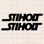 Closeup of Scania Truck Window Sticker, Stiholt Logo