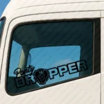Black Scania Truck Window Sticker, Panty Dropper with Logo