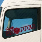Burgundy Scania Truck Window Sticker, Panty Dropper with Logo