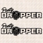 Closeup of Scania Truck Window Sticker, Panty Dropper with Logo