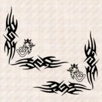 Closeup of Scania Truck Window Sticker, V8 with Classic Griffin and Dynamic Wave Graphics