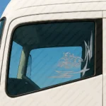 Silver Scania Truck Window Sticker, Griffin Head with Dynamic Wave Graphics