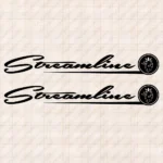 Closeup of Scania Truck Window Sticker, Streamline with Griffin in Circle